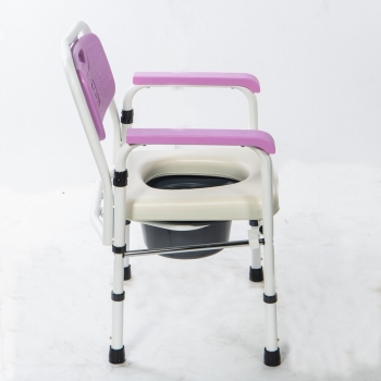 均佳-鐵製軟墊收合便器椅